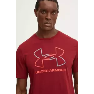 Under Armour tricou barbati, culoarea bordo, modelator imagine