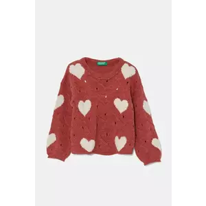 United Colors of Benetton pulover pentru copii din amestec de lana culoarea roz, light, 1076H102A imagine
