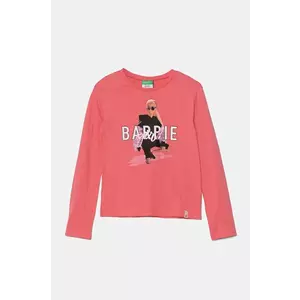 United Colors of Benetton longsleeve din bumbac pentru copii culoarea violet, 3ATNC10ML imagine