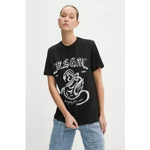MSGM tricou din bumbac femei, culoarea negru, 3742MDM109.247798 imagine