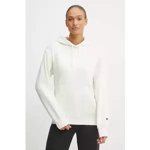 Champion bluza femei, culoarea bej, cu glugă, cu imprimeu, 117581 imagine