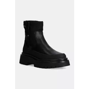 Pepe Jeans botine PLS50528 femei, culoarea negru, cu toc plat, QUEEN CHELSEA imagine