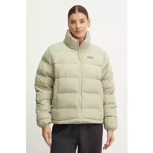 Helly Hansen geaca cu doua fete femei, culoarea verde, de iarna, oversize imagine