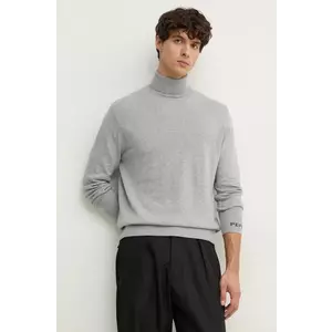 Pepe Jeans pulover din amestec de lana NEW ANDRE TURTLE NECK barbati, culoarea gri, light, cu guler, PM702470 imagine