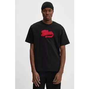 BLUEMARBLE tricou din bumbac barbati, culoarea negru, cu imprimeu, TS35.JE28DB24 imagine