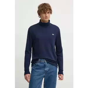 Lacoste longsleeve din bumbac culoarea albastru marin, neted, UH2828 imagine