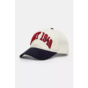 Gant șapcă de baseball din bumbac culoarea bej, cu imprimeu, 9950138 imagine