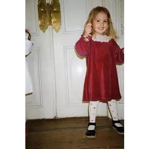 Konges Sløjd rochie fete VENOLA DRESS GRS culoarea rosu, mini, evazată, KS102136 imagine