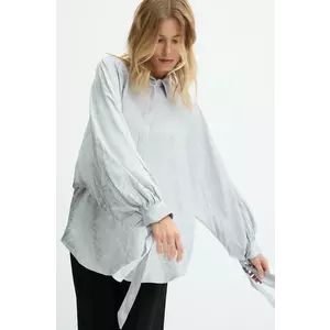Answear Lab cămașă femei, culoarea gri, cu guler clasic, relaxed imagine