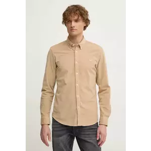 Pepe Jeans camasa din velur MILLER culoarea bej, cu guler button-down, regular, PM308730 imagine