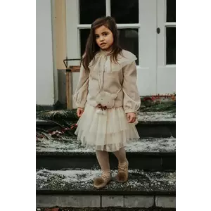 Donsje fusta fete Mirre Skirt culoarea bej, mini, evazati, 4087700 imagine