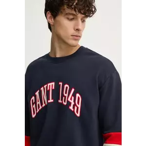 Gant hanorac de bumbac barbati, culoarea albastru marin, modelator, 2036040 imagine