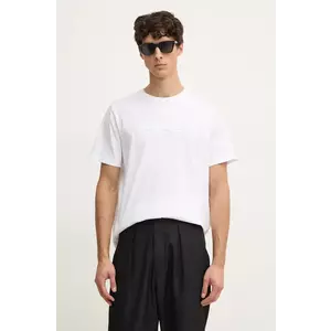 Michael Kors tricou din bumbac barbati, culoarea alb, cu imprimeu, CF4529H1V2 imagine