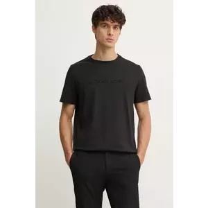 Michael Kors tricou din bumbac barbati, culoarea negru, cu imprimeu, CF4529H1V2 imagine