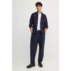 Barbour pantaloni de bumbac culoarea albastru marin, cu fason chinos, MTR0749 imagine