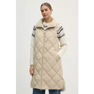 Barbour vesta Leverton Puffer Gilet femei, culoarea bej, de iarna, LGI0171 imagine