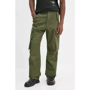 G-Star pantaloni de bumbac culoarea verde, drept, D25224-D752 imagine