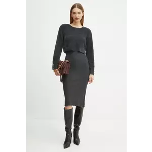 Morgan rochie si pulover RMONA culoarea gri, RMONA imagine
