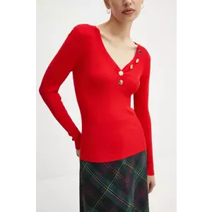 Morgan pulover MBANBI.N femei, culoarea rosu, light, MBANBI.N imagine