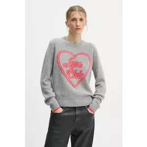 FROM FUTURE pulover de cașmir culoarea gri, WPR02209 imagine