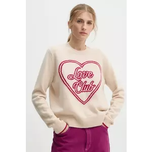 FROM FUTURE pulover de cașmir culoarea bej, WPR02209 imagine