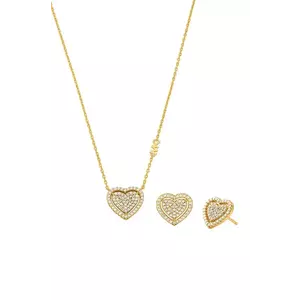 Michael Kors colier și cercei din argint placat cu aur MKC1756CZSET imagine