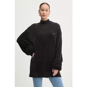 Tommy Jeans pulover femei, culoarea negru, cu turtleneck, DW0DW19682 imagine