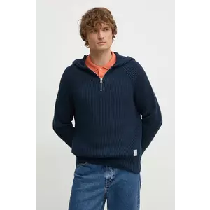 Pepe Jeans pulover de bumbac COLIN HOODIE culoarea albastru marin, PM702467 imagine