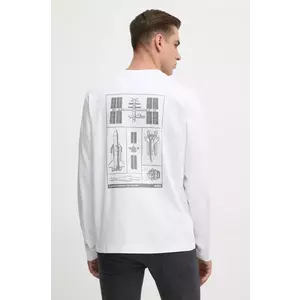 Boss Orange longsleeve din bumbac culoarea alb, neted, 50528213 imagine