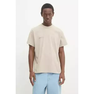 Pangaia tricou din bumbac culoarea bej, cu imprimeu imagine