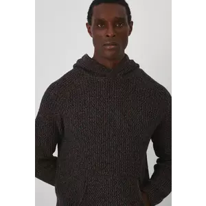 Medicine pulover de bumbac culoarea violet, călduros imagine