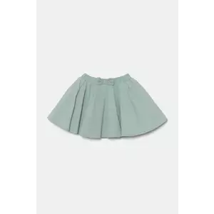 United Colors of Benetton fustă din catifea pentru copii culoarea verde, mini, evazati, 4O5GG000Y imagine