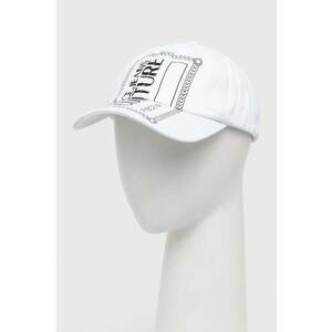 Versace Jeans Couture șapcă de baseball din bumbac culoarea alb, cu imprimeu imagine