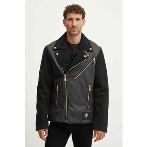 Versace Jeans Couture geaca ramones barbati, culoarea negru, de tranzitie, 77GAS4M4 DW012SW0 imagine