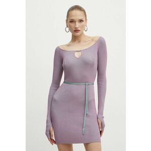 Versace Jeans Couture rochie culoarea roz, mini, mulată, 77HAOM23 CM60H imagine