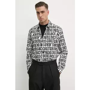Versace Jeans Couture camasa din bumbac barbati, culoarea alb, cu guler clasic, regular, 77GAL2R0 NS469 imagine