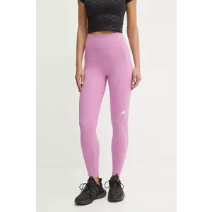 adidas Performance leggins de alergare Own The Run culoarea violet, neted, IX2862 imagine