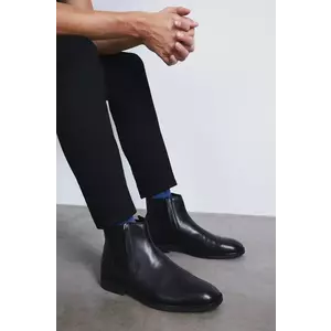 Medicine pantofi de piele barbati, culoarea negru imagine