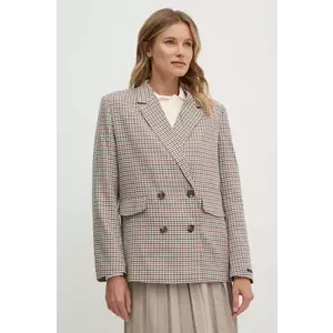 Pepe Jeans sacou BAILEY culoarea albastru marin, cu doua randuri de nasturi, modelator, PL402454 imagine