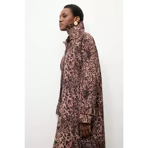 Answear Lab palton femei, culoarea maro, de tranzitie imagine