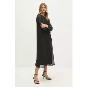 Answear Lab rochie culoarea negru, midi, dreaptă imagine