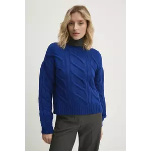 Answear Lab pulover femei, culoarea albastru marin imagine