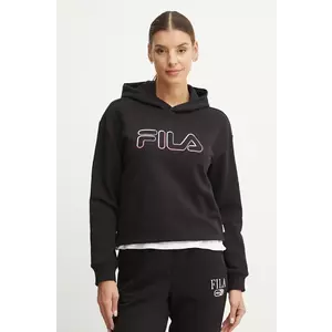 Fila bluza Lorca femei, culoarea negru, cu glugă, cu imprimeu, FAW0915 imagine
