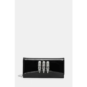 Philipp Plein poseta piele culoarea negru, AADA WBA2044 PLE010N imagine