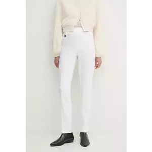Joseph Ribkoff pantaloni femei, culoarea alb, mulata, high waist, 144092 imagine