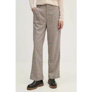 Pepe Jeans pantaloni BRISTOL femei, culoarea albastru marin, drept, high waist, PL211777 imagine