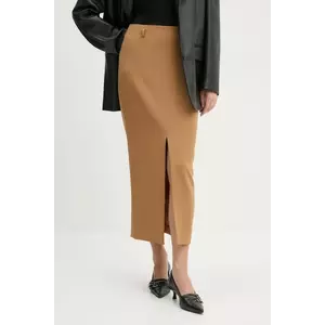 BA&SH fusta culoarea maro, maxi, drept, 1H24CHIR imagine