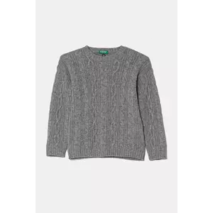 United Colors of Benetton pulover de lână pentru copii culoarea gri, 1344G100R imagine