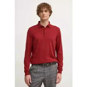 BOSS pulover de lana barbati, culoarea bordo, light imagine