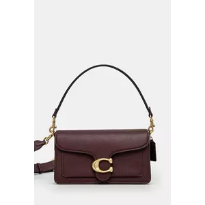 Coach poseta de piele culoarea bordo imagine
